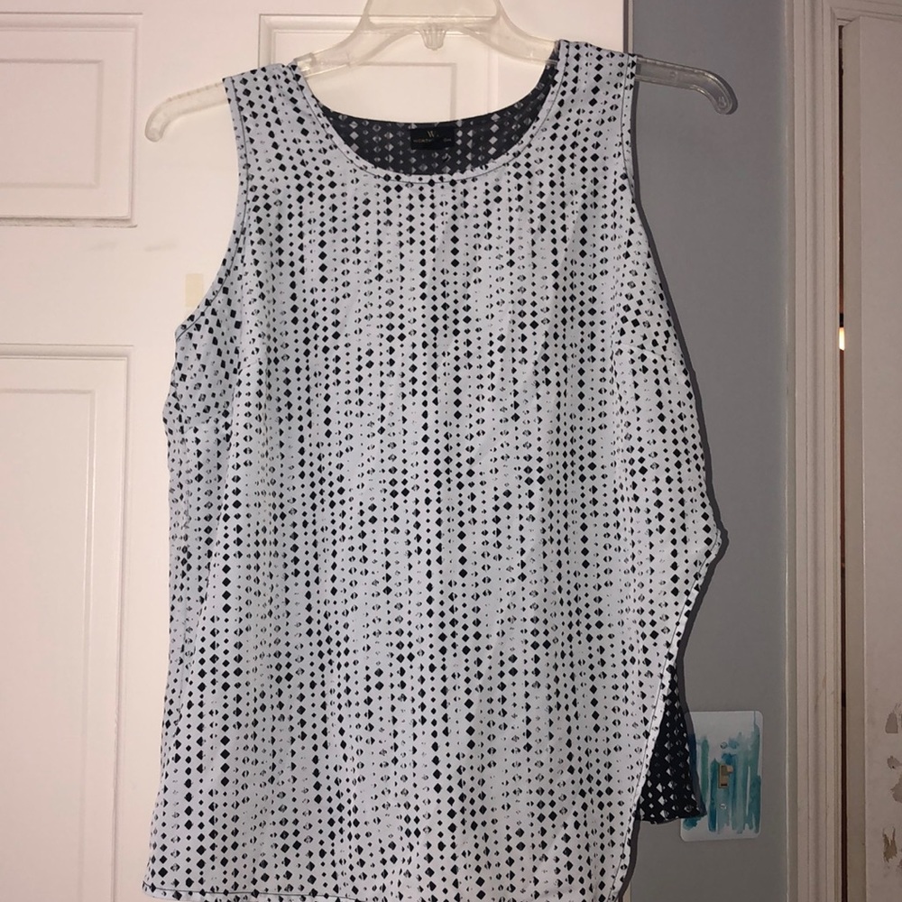 black and white tank top